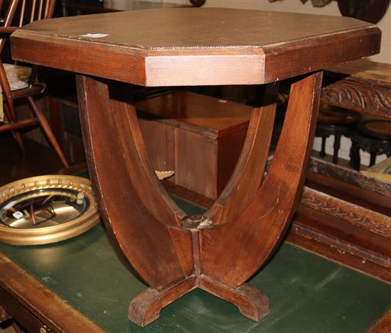 A 1930s French hardwood occasional table, W.2ft 4in.